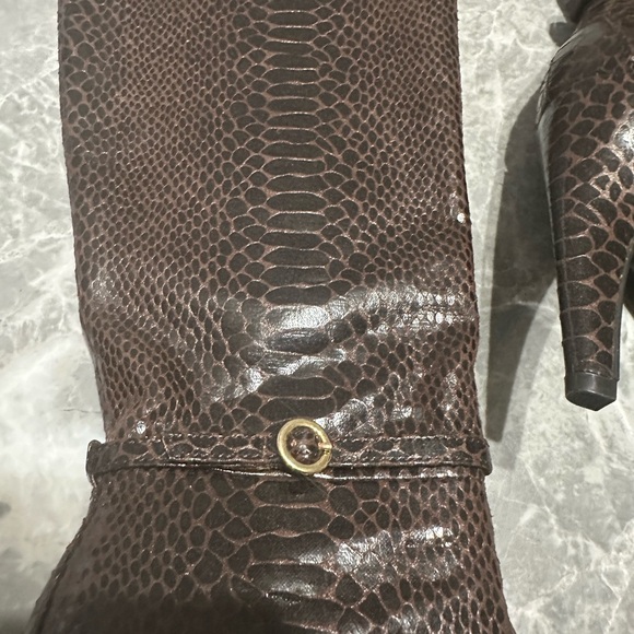 Sam Edelman Women's Elia Pointed Toe Snake Pattern Knee High Boots SZ 6.5 - Picture 4 of 7